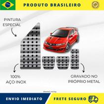 KIT Pedaleira de Carro E Descanso de PÉ 100% AÇO INOX modelo do carro Honda City Mugen Power 2009 Acima Envio Rápido Brasil