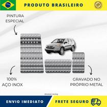 KIT Pedaleira de Carro E Descanso de PÉ 100% AÇO INOX modelo do carro Honda Cr-v G3 2007 acima Envio Rápido Brasil