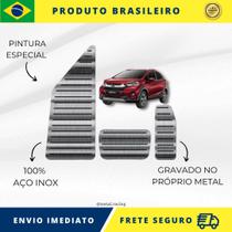 KIT Pedaleira de Carro E Descanso de PÉ 100% AÇO INOX modelo do carro Honda Wr-v 2016 Acima Envio Rápido Brasil