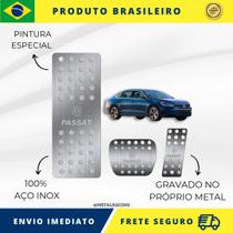 KIT Pedaleira de Carro E Descanso de PÉ 100% AÇO INOX modelo do carro Volkswagen Passat 2018 acima Envio Rápido Brasil