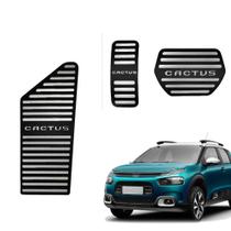 Kit Pedaleira Descanso Black Aço Inox Citroën C4 Cactus Kit Pedaleira Descanso Black Aço Inox Citroën C4 Cactus