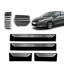 Kit Pedaleira Soleira Aço Inox Citroën C4 Lounge Kit Pedaleira Soleira Aço Inox Citroën C4 Lounge
