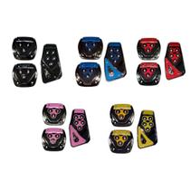 Kit Pedaleiras Esportivas Acessórios Carros Corrida Universal 3 Peças