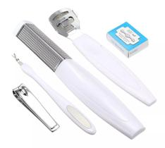 Kit Pedicure 5 Em 1 Aiker Lixa, Cortador e Lâminas Ax-002