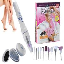 Kit Pedicure Manicure Removedor Calos Completo Com Polidor Unhas Lixador Esfoliador E