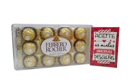 Kit Pedido de desculpas Chocolate Ferrero Rocher Com 12 Amor Kit Pedido de desculpas Chocolate Ferrero Rocher Com 12 Amor