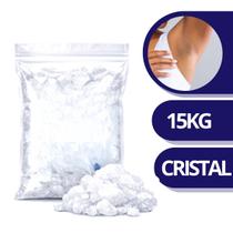 Kit Pedra Hume Cristal 15Kg Alúmen de Potássio Adstringente Para Manicure E Pedicure Cicatrizante