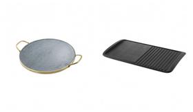 Kit Pedra para Pizza Electrolux de Pedra Sabão + Chapa Grill Electrolux de ferro fundido para Fogões a gás, elétrico e de indução