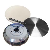 Kit Pedra Refrataria 37cm Pá de Alumínio e Abafador Para Assar Pizza