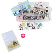 Kit pedrarias luxo 34mil peças + 1.440 strass para unhas Kit pedrarias luxo 34mil peças + 1.440 strass para unhas