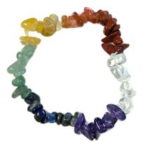 Kit Pedras 7 Chakras + Pulseira 7 Chakras + Pingente Coração