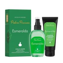 Kit Pedras Preciosas Esmeralda (Body Splash 100ml + Body Lotion 100ml) - Água de Cheiro
