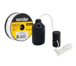 KIT Pedreiro Profissional Prumo Linha 0,8mm X 100m VONDER