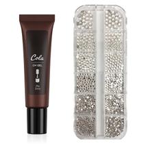Kit Pedrinhas Cristais Para Decoração C/ Cola De Unha Gel 20g