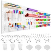 Kit Peg Board FZK de 36 unidades com 4 pranchas brancas e acessórios