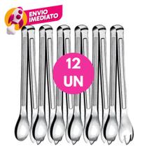 Kit Pegador De Salada Multiuso Cabo Longo 29 Cm Em Aço Inoxidável Linha Premium