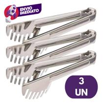 Kit Pegador Massa Serrilhado Universal 20Cm Em Aço Inoxidável Para Massa Salada Petiscos Carne Utens Kit Pegador Massa Serrilhado Universal 20Cm Em Aço Inoxidável Para Massa Salada Petiscos Carne Utens