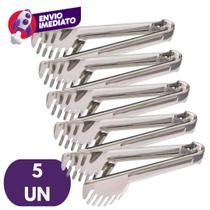 Kit Pegador Massa Serrilhado Universal 20Cm Em Aço Inoxidável Para Massa Salada Petiscos Carne Utens