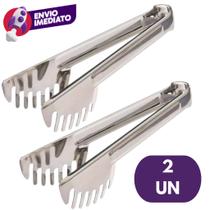 Kit Pegador Serrilhado Dentado Em Aço Inoxável Para Massa Macarrão Salada Petiscos Carne Kit Pegador Serrilhado Dentado Em Aço Inoxável Para Massa Macarrão Salada Petiscos Carne