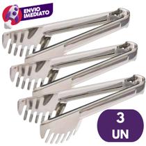 Kit Pegador Serrilhado Dentado Em Aço Inoxável Para Massa Macarrão Salada Petiscos Carne Kit Pegador Serrilhado Dentado Em Aço Inoxável Para Massa Macarrão Salada Petiscos Carne