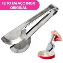 Kit Pegador Universal 20Cm Tipo Pinça Em Inox Para Salada Petiscos Frios Carne Restaurante