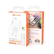 Kit Peining Carregador Turbo 20W 2 Portas + Cabo para iPhone