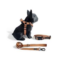 Kit Peitoral Americano para cachorros com Coleira e Guia Terracota Kit Peitoral Americano para cachorros com Coleira e Guia Terracota