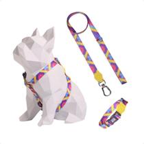 Kit Peitoral + Coleira + Guia para Cães Passarela Oliepet