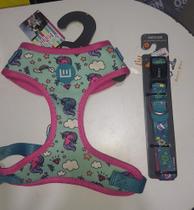 Kit peitoral com coleira feminino