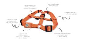 Kit Peitoral E Guia Para Cães Gatos C/chip Nfc/qrcode Tam G