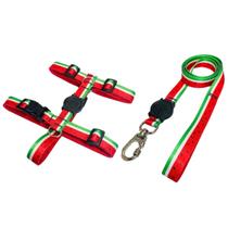 Kit Peitoral H Ajustável e Guia Reforçada para Cães Cachorros Pets Melancia Kit Peitoral H Ajustável e Guia Reforçada para Cães Cachorros Pets Melancia