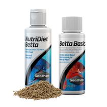 Kit Peixe Betta Ração Seachem Nutridiet 30G + Betta Basics Kit Peixe Betta Ração Seachem Nutridiet 30G + Betta Basics