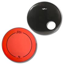 Kit Pele 20 Bumbo Fininho Rd + Pele Com Furo Muffler Bk