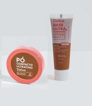 Kit Pele Dailus Base Líquida + Pó Compacto Alta Cobertura 40g