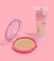 Kit Pele Dailus Base Líquida + Pó Compacto Alta Cobertura 40g