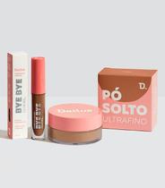 Kit Pele Dailus Corretivo Líquido e Pó Solto Alta Cobertura Kit Pele Dailus Corretivo Líquido e Pó Solto Alta Cobertura