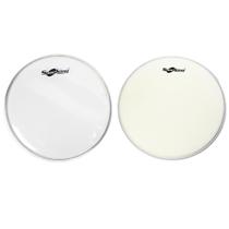 Kit Pele de Bateria de Ataque Branca Porosa e Resposta Transparente de 13 Polegadas da Spanking