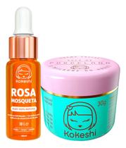 Kit Pele De Porcelana + Óleo De Rosa Mosqueta Puro Kokeshi