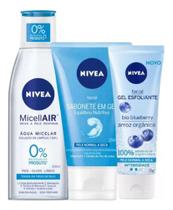 Kit Pele Normal A Seca Nivea-limpeza/demaquilante/esfoliante