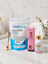 Kit Pele Perfeita: Dolomita Clareadora + Sérum Hidratante + Brilho Labial