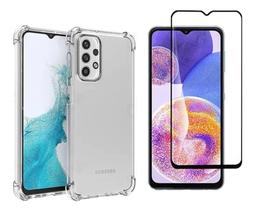 Kit Pelicula 3D + Capa protetora Anti impacto transparente Compatível Com A23