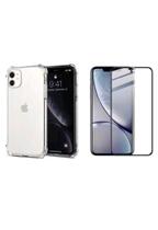 Kit Pelicula 3D + Capa protetora Anti impacto transparente Compatível Com iPhone 12 mini