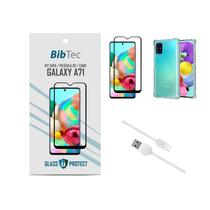 Kit Película 3D + Capa Transparente + Cabo USB Tipo C Samsung Galaxy A71 Kit Película 3D + Capa Transparente + Cabo USB Tipo C Samsung Galaxy A71