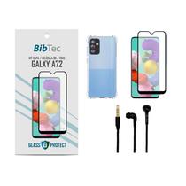 Kit Película 3D + Capa Transparente + Fone de Ouvido para Samsung Galaxy A72