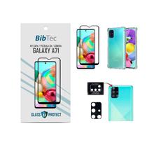 Kit Película 3D + Capa Transparente + Película de Câmera para Samsung Galaxy A71