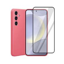 Kit Película 3d + Capinha Para Galaxy S24 Silicone Lisa Kit Película 3d + Capinha Para Galaxy S24 Silicone Lisa