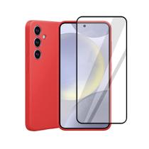 Kit Película 3d + Capinha Para Galaxy S24 Silicone Lisa Kit Película 3d + Capinha Para Galaxy S24 Silicone Lisa