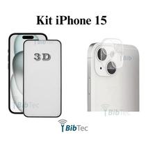 Kit Película 3D de Vidro + Película de Câmera Traseira para Iphone 15 Kit Película 3D de Vidro + Película de Câmera Traseira para Iphone 15