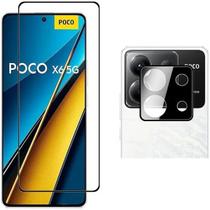 Kit Pelìcula 3D de Vidro + Película de Câmera Traseira para Xiaomi Poco X6 5G Kit Pelìcula 3D de Vidro + Película de Câmera Traseira para Xiaomi Poco X6 5G