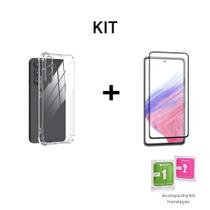 Kit Película 3D De Vidro Temperado + Capa Capinha Anti Impacto para Samsung Galaxy A55 Kit Película 3D De Vidro Temperado + Capa Capinha Anti Impacto para Samsung Galaxy A55
